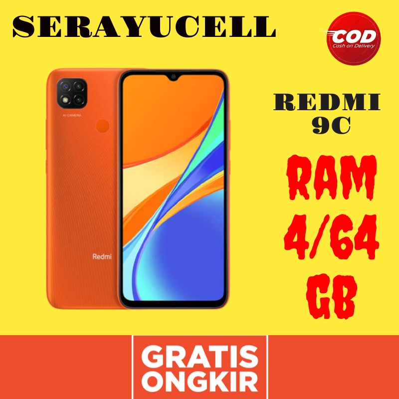 HP Android XIAOMI REDMI 9C RAM 4/64GB Garansi Resmi 100% Original