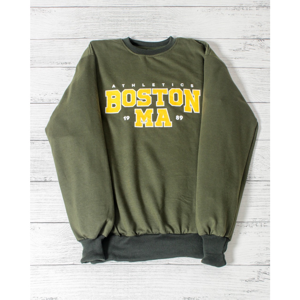 Baju Atasan Wanita Terbaru Sweater Wanita BOSTON Sweater Crewneck