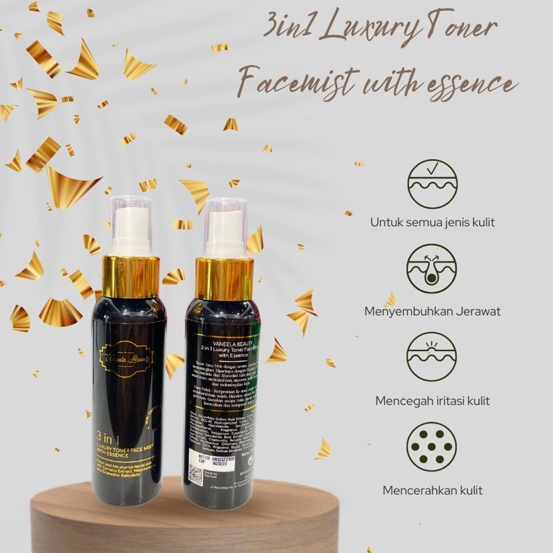 Vaneela Beauty 3 in 1luxury Toner  Facemist  with Essence