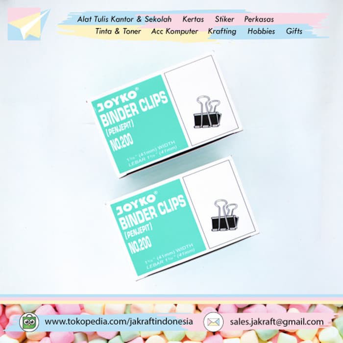 

Binder Clip Joyko 200 Penjepit Klip Kertas Dokumen Data File Besar