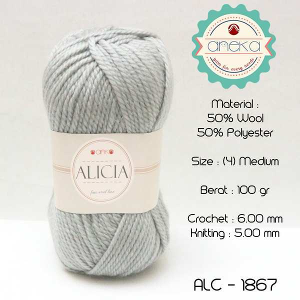 Benang Rajut Wool Alicia Yarn - 1867