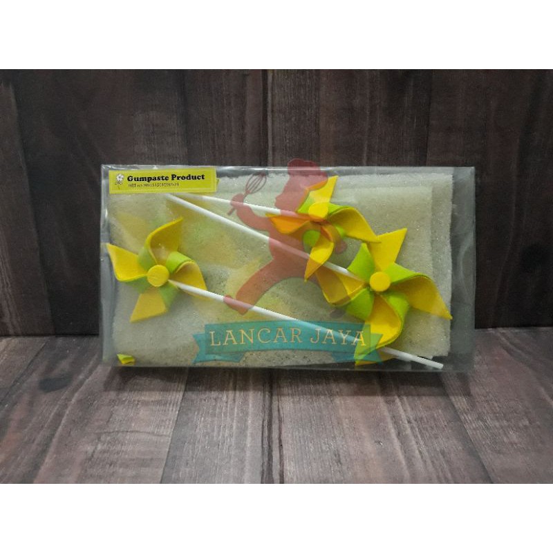 

gumpaste KINCIR ANGIN isi 6pcs