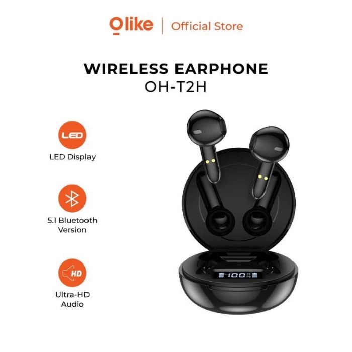 EARPHONE BLUETOOTH TWS OLIKE OH-T2H -GARANSI RESMI