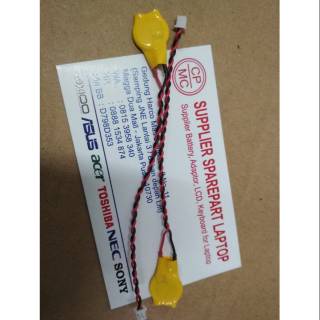 Baterai Cmos Bios Laptop notebook CR1220 Socket Kabel 3 Volt
