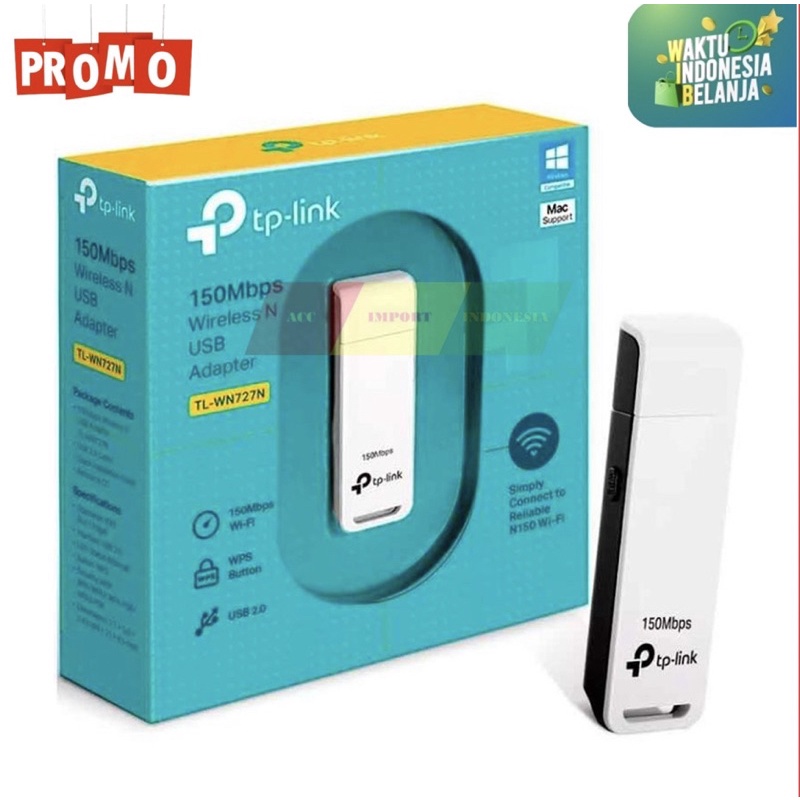 Penguat sinyal wifi Tp Link WN727N 150Mbps USB receiver for PC laptop