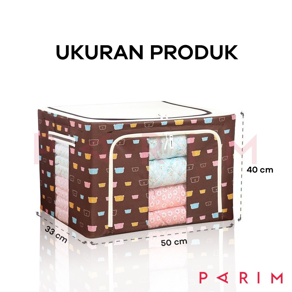 PARIM Box Organizer Box Penyimpanan baju Ukuran 66 Liter strage box PRM-301