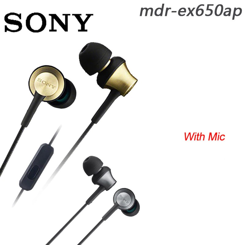 headphone 100% original SONY MDR-EX650AP Headphones 3.5mm Wired Earbuds Stereo Music Earphone