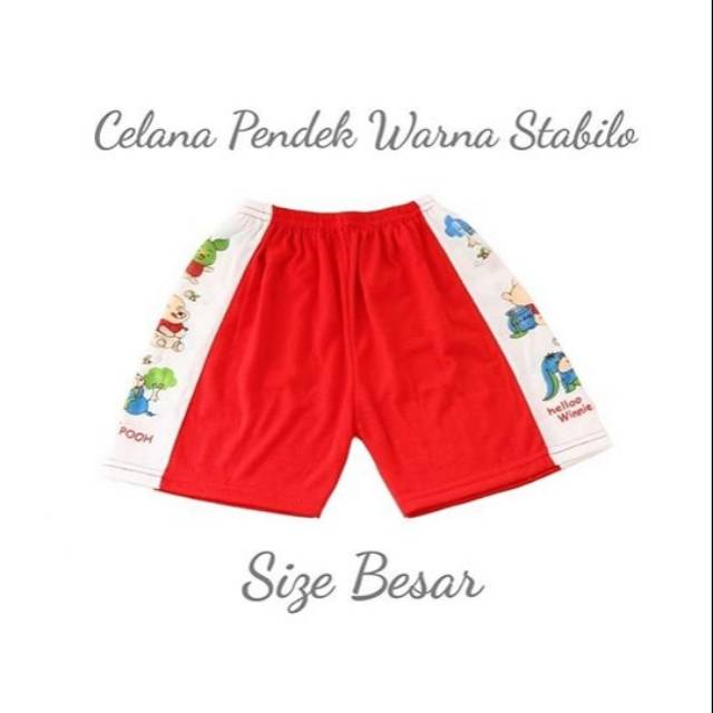 Celana Pendek Anak/Bayi Warna Stabilo Size Besar