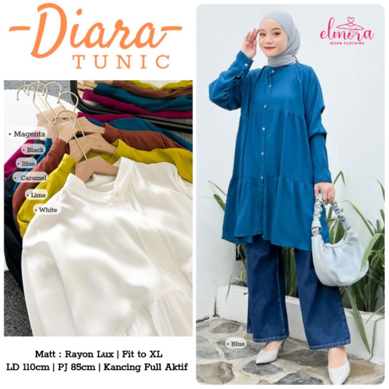 Baju Diara Tunik Polos Tunik Rayon Lux Premium Murah