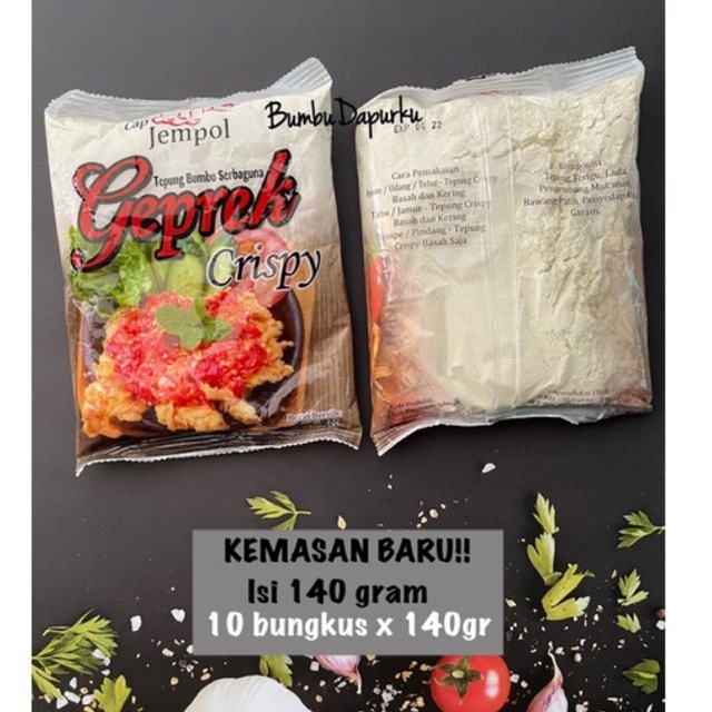 (10 pcs x 140gr) Tepung Geprek Crispy Cap Jempol