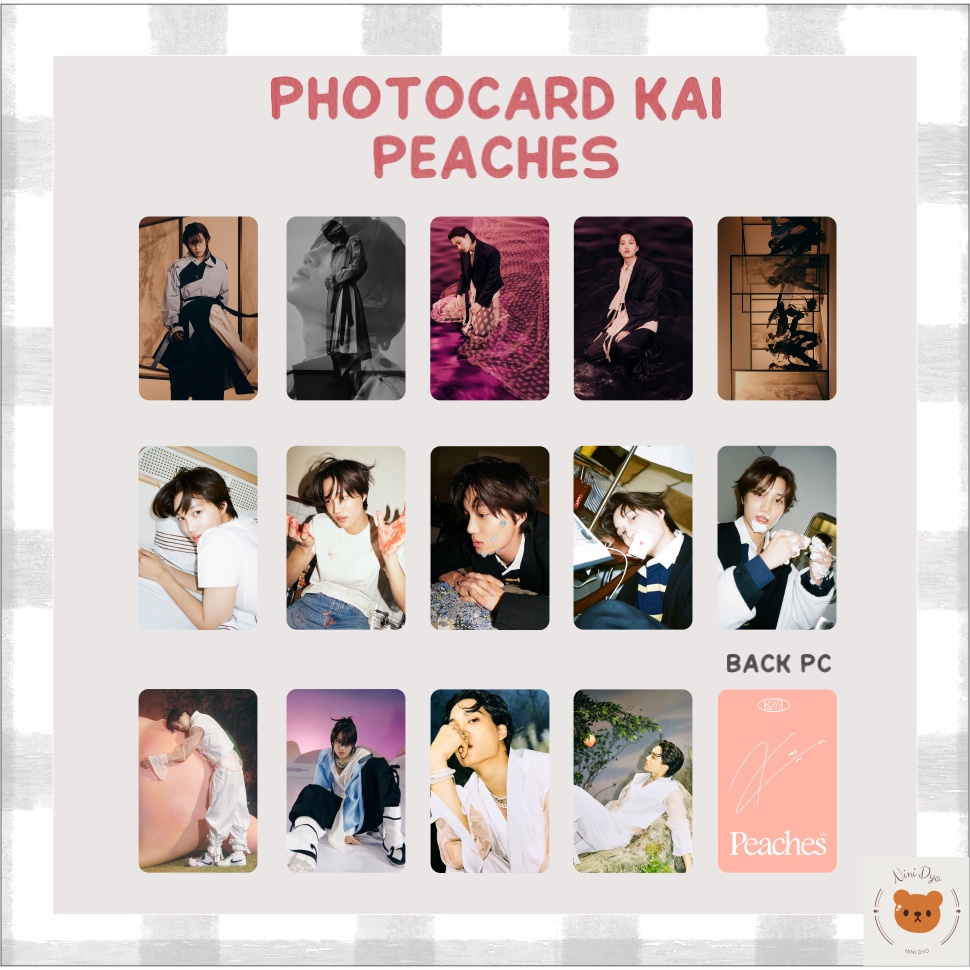 Photocard Unofficial Kai 2nd Mini Album Peaches Kisses Vanilla ver EXO Jongin
