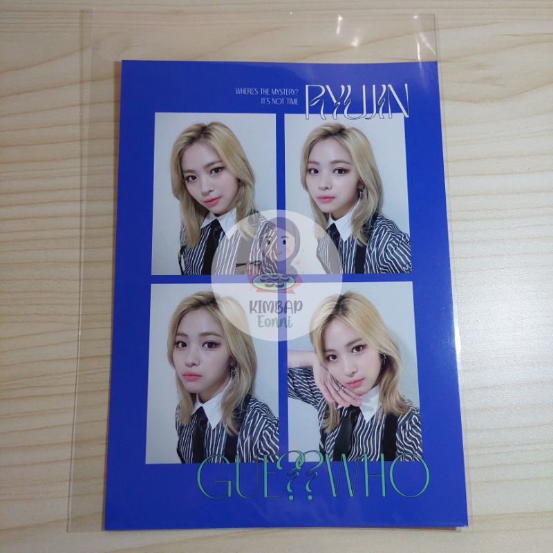 ITZY RYUJIN WITHDRAMA BENEFIT PHOTOPRINT OFFICIAL PHOTOCARD GUESS WHO