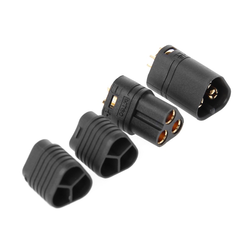 Mary 1pasang MT60 3.5mm 3pole Connector Plug Male &amp; Female Untuk RC ESC Ke Motor