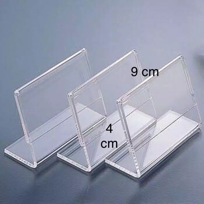 

Price tag acrylic tempat nama harga akrilik 4 x 9