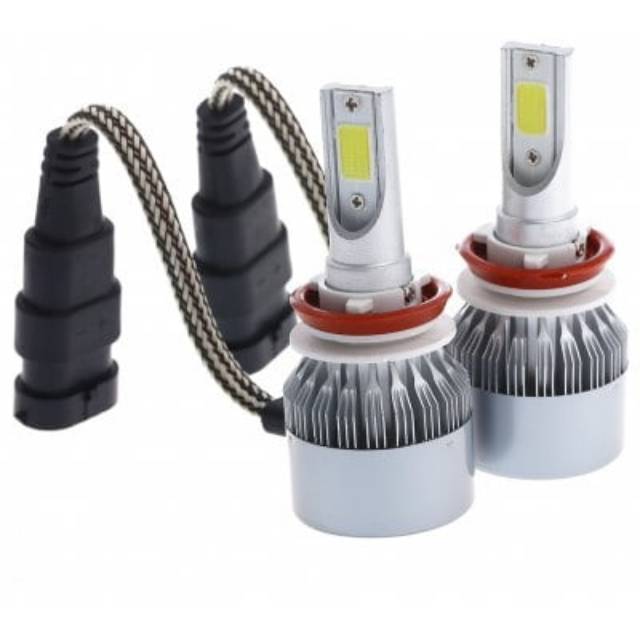 Lampu Mobil LED H11 COB 2PCS Superbright White 36 Watt 3800 lumens