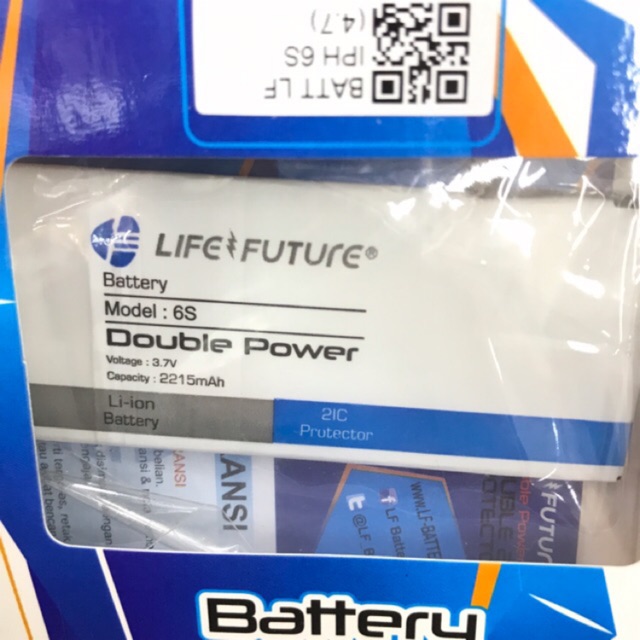 Baterai Battery Batre Double Power iP 6S 2215 MAH LifeFuture