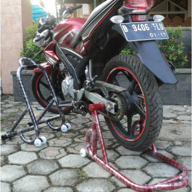 Pedok Motor Standar Pedok Motor Pipa Bulat Universal Ninja250,R25,Cbr250,R15,Cbr150r &amp; Motor Lainnya