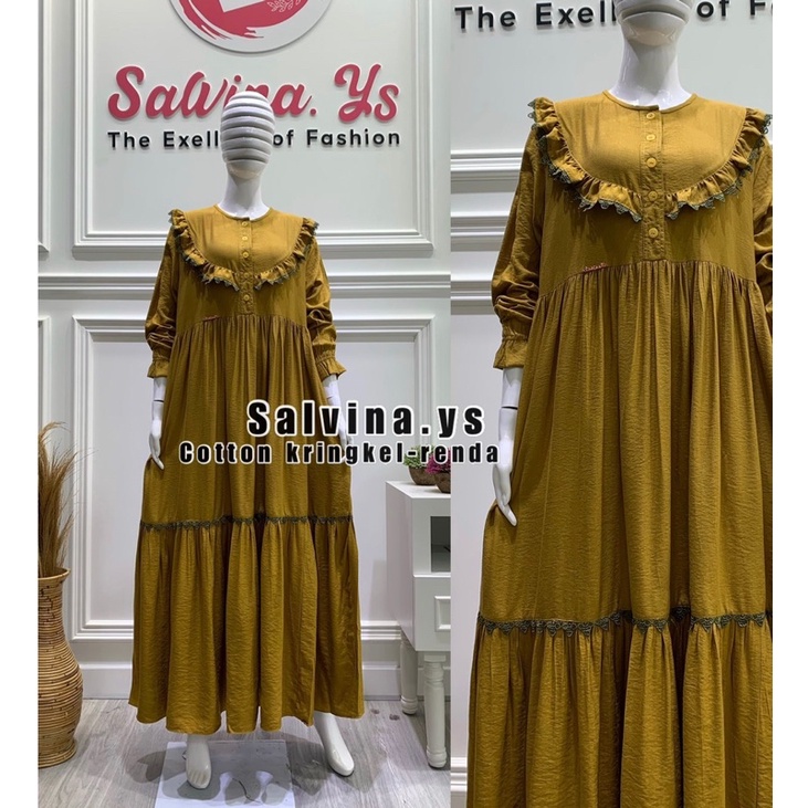 GAMIS SALVINA YS COTTON CRINGKEL KRINGKEL RENDA ORIGINAL 100000%