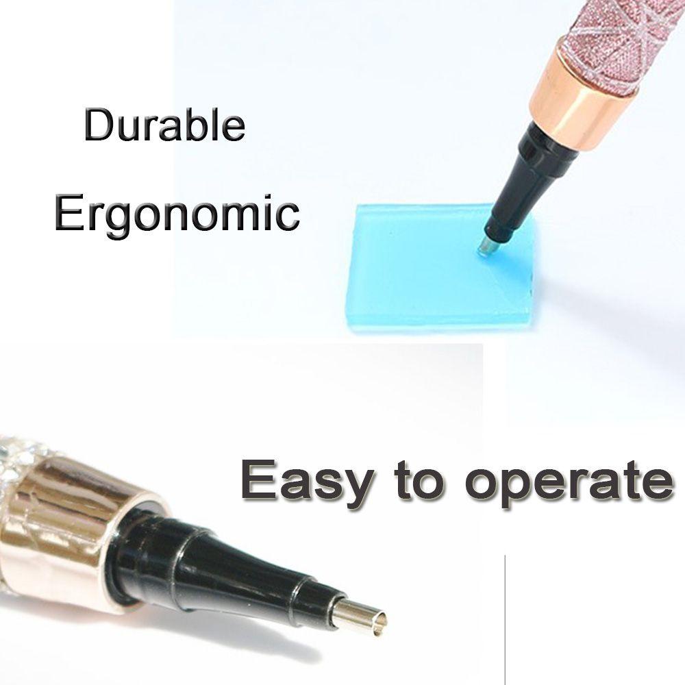 Mxbeauty Dual-ended Nail Drill Pen DIY Tahan Lama Cross Stitch Jahit Aksesoris Berlian Imitasi Studs Picker Nail Dotting Pen Manicure Tool