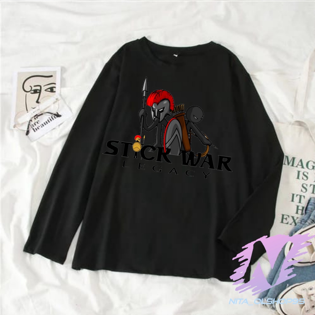 kaos stikman lengan panjang kaos anak stickman legacy