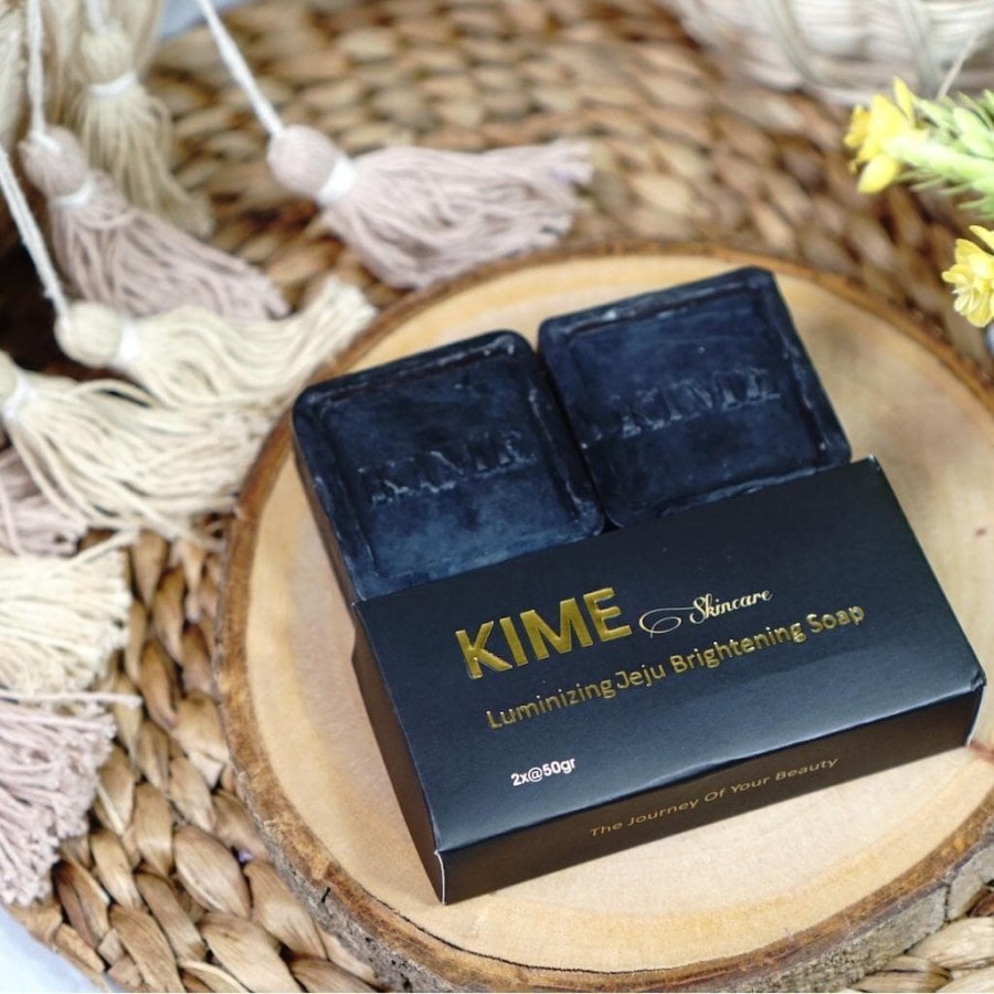 Sabun Kime Skincare Original BPOM Isi 2 Jeju Brightening Luminizing Soap Kimei Korea Ori Glowing Pemutih Penghilang Flek Hitam Kimey Pencerah Pembersih Wajah dan Badan Tubuh Kimee Korean Soap Pria dan Wanita Yang Aman Sabun Kecantikan Modern