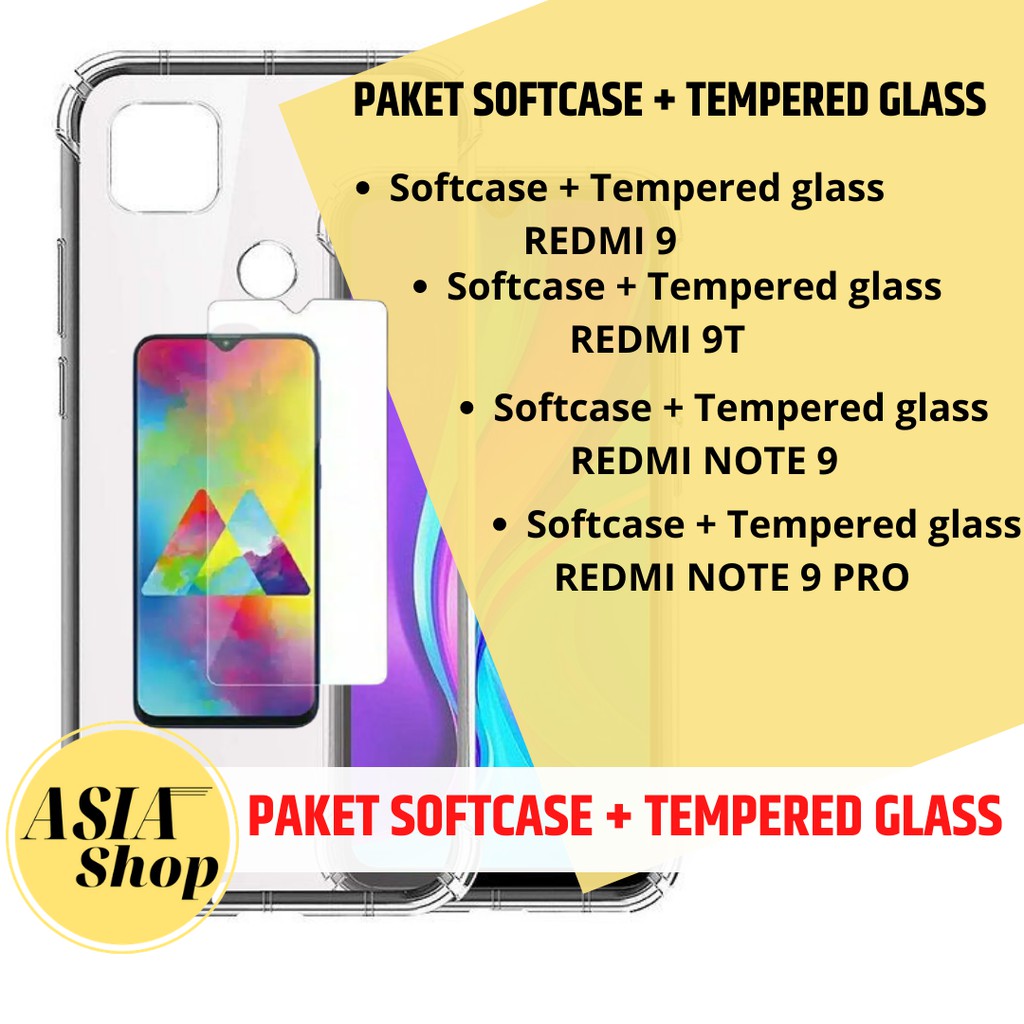 Softcase Bening Transparan Xiaomi Redmi 9 9T note 9 /Note 9 pro  Clear