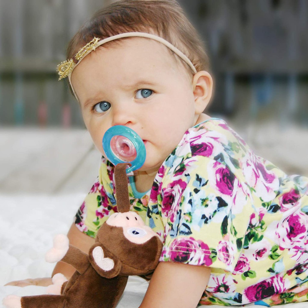 Nuby Calm Snuggleez Pacifier Natural Flex with Plush Set 0-6m