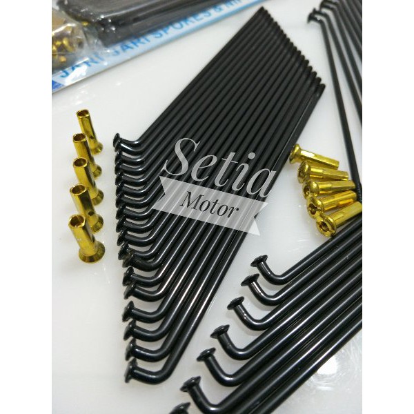 Jual Jari Jari Jeruji Gold - Black - Kuning Emas Untuk Semua Motor Pemakaian Ring 14 - 16 - 17 - 18