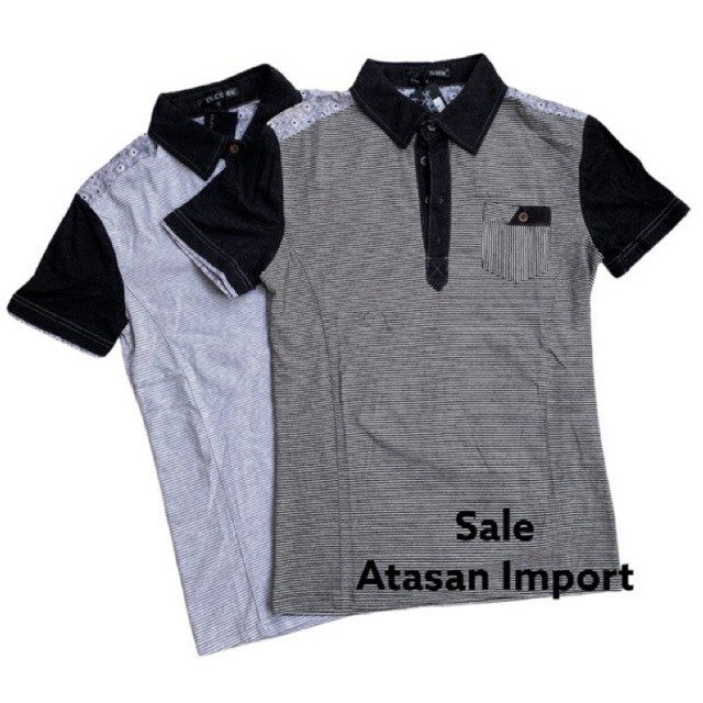 Atasan Pria Import Kaos  kerah cowok Baju laki laki