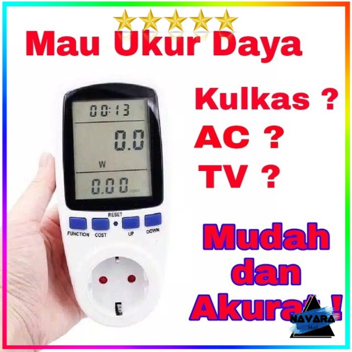 Alat Pengukur Listrik Watt KWH Voltase Ampere digital / Wattmeter / KWH meter / Ampermeter Digital