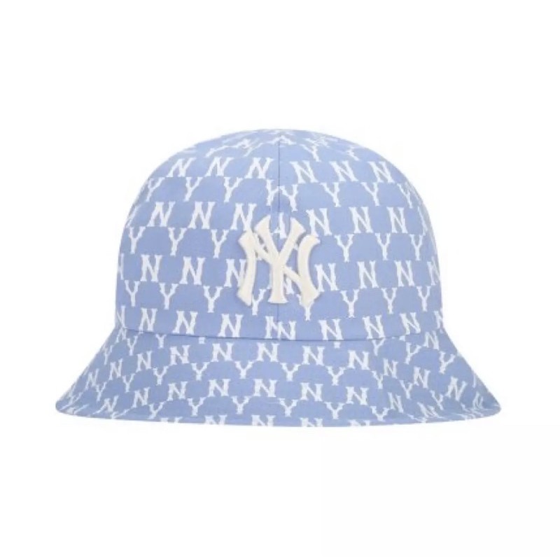 [NEW] Yankees Korea X Kim Hyuna Monogram Pastel Bucket Hat Simple Logo NY LA N