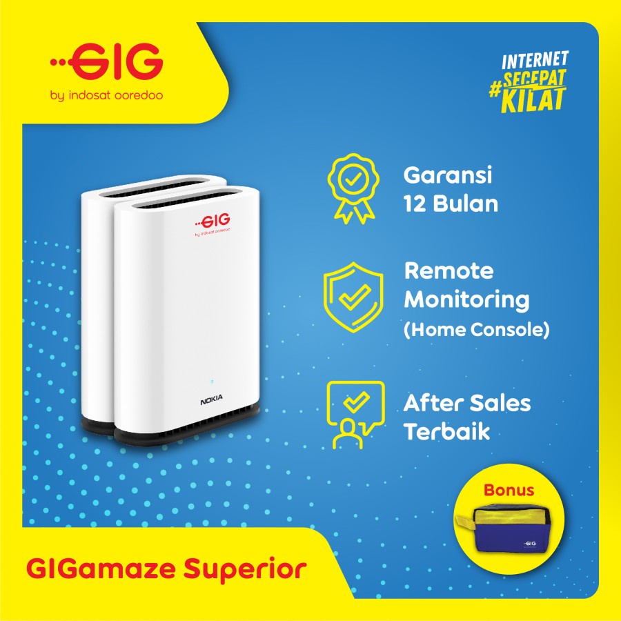 GIGamaze Superior - Wifi Repeater Smart Mesh Wi-Fi 2 Unit Nokia Beacon