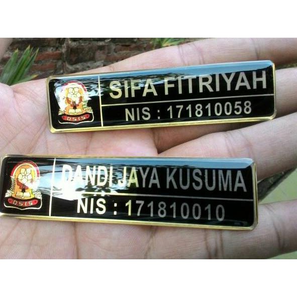 

[BISA CODE] Name Tag Kuningan (Peniti) ukuran PxL 2x8cm