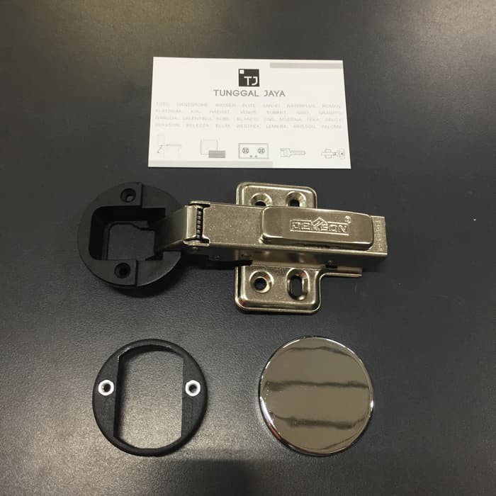 Jual Engsel Kaca / Glass Hinge Dekson ESSDD35CP Full Overlay / Lurus