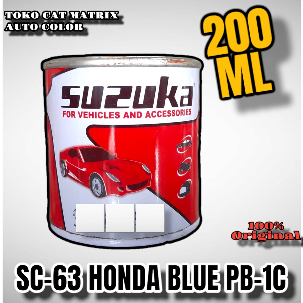 suzuka honda blue pb-1c ( SC-63 ) Solid Standar Metallic untuk Mobil, Motor, Kayu, Besi, 200ml ,Cat Dico