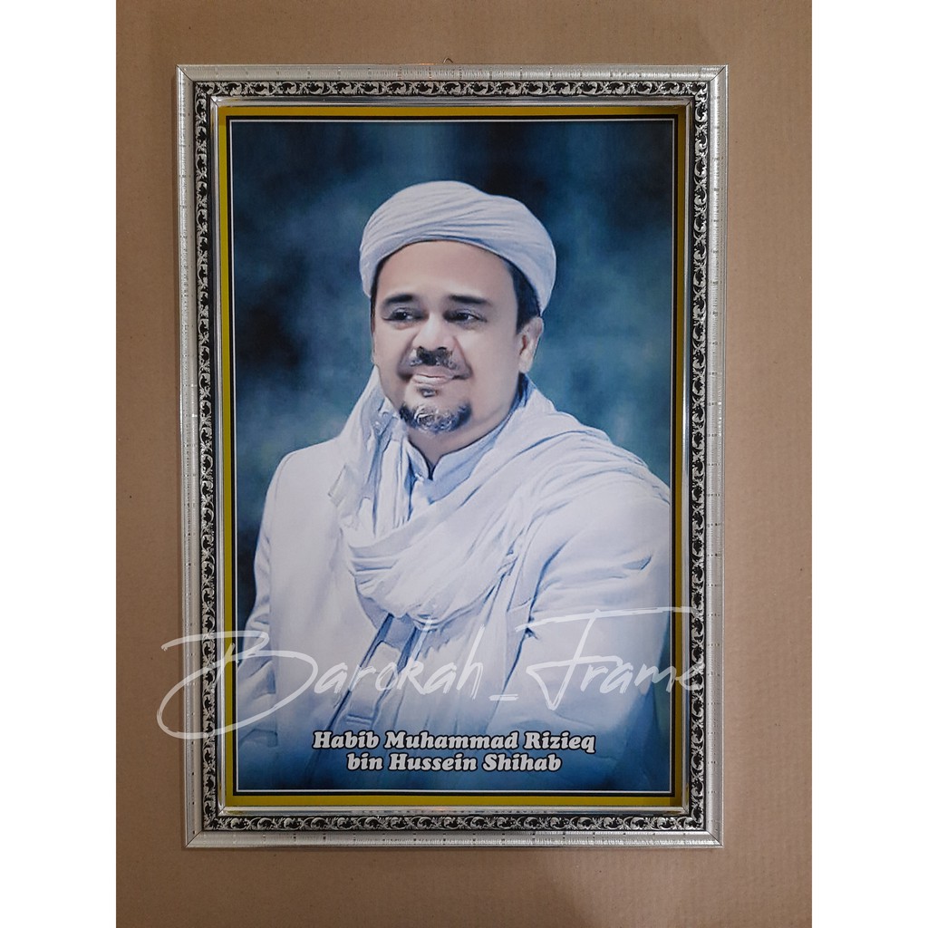 foto habib bingkai pigura foto habib dan ulama H.R.S A3+ BIRU