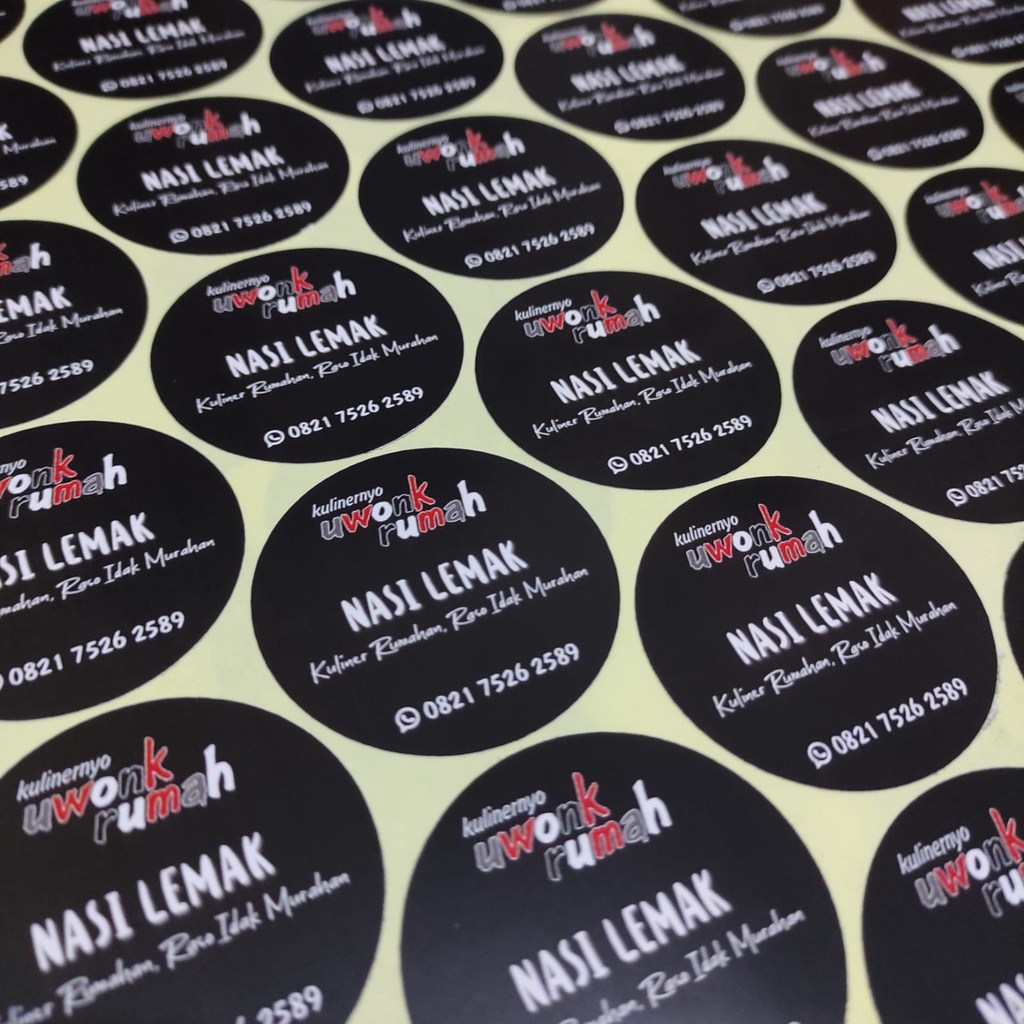 

Sticker Label Kemasan Chromo Lembaran A3+ bisa langsung cutting bentuk
