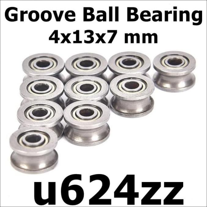ASLI u624zz Bearing Groove Ball Bearing Untuk Rel Linear M6 4x13x7 mm