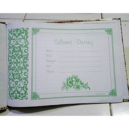 

Dijual Souvenir Buku tamu Renda warna Limited