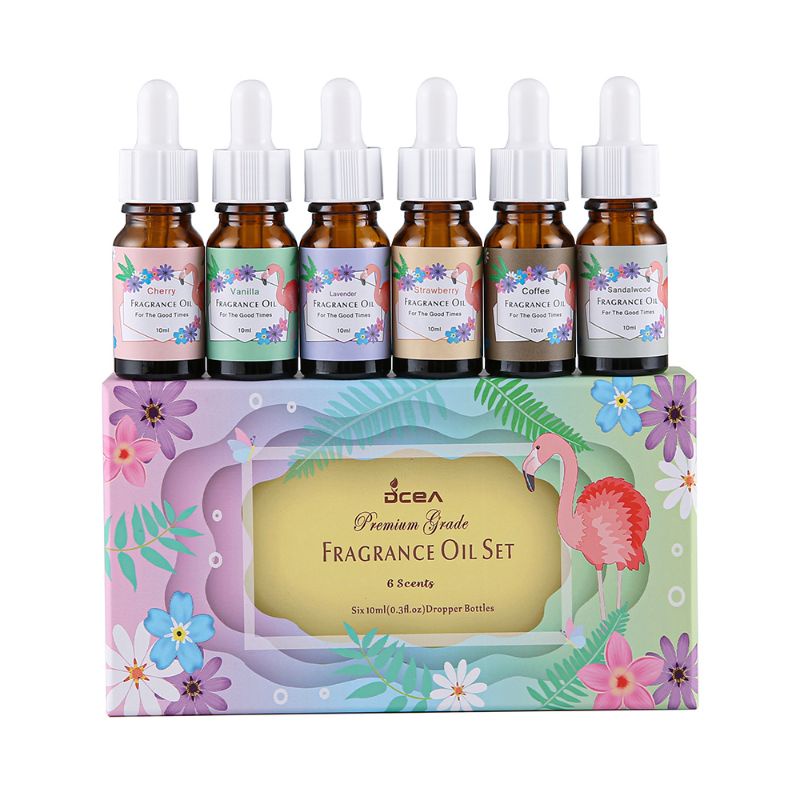 ESSENTIAL OIL FRAGRANCE 1 SET ISI 6 BOTOL WATER SOLUBLE BASED CHERRY VANILLA LAVENDER STRAWBERRY COFFEE DCEA