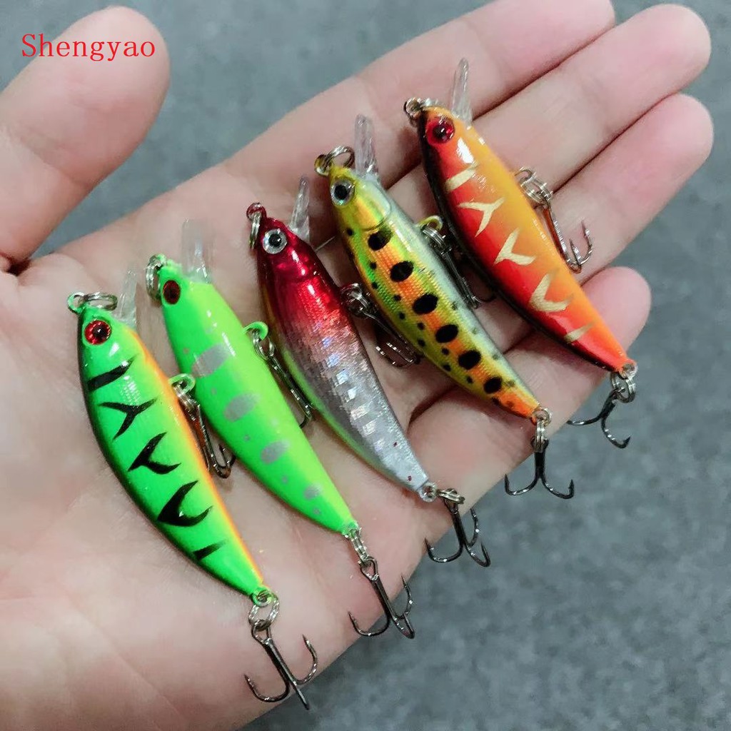 Shengyao 1Pcs New Sinking Minnow Umpan Pancing 5cm 5g Swimbait Fishing Lure Ikan Bass Kail Memancing Tackle