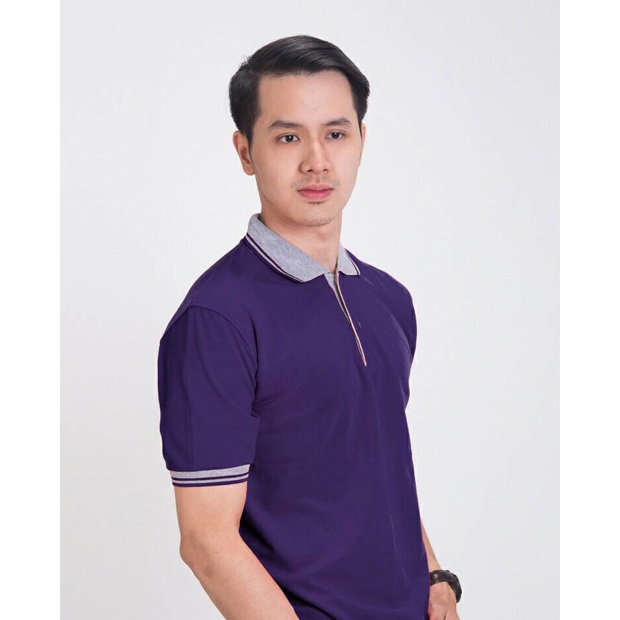BAJU KAOS KERAH POLO SHIRT PRIA UNGU