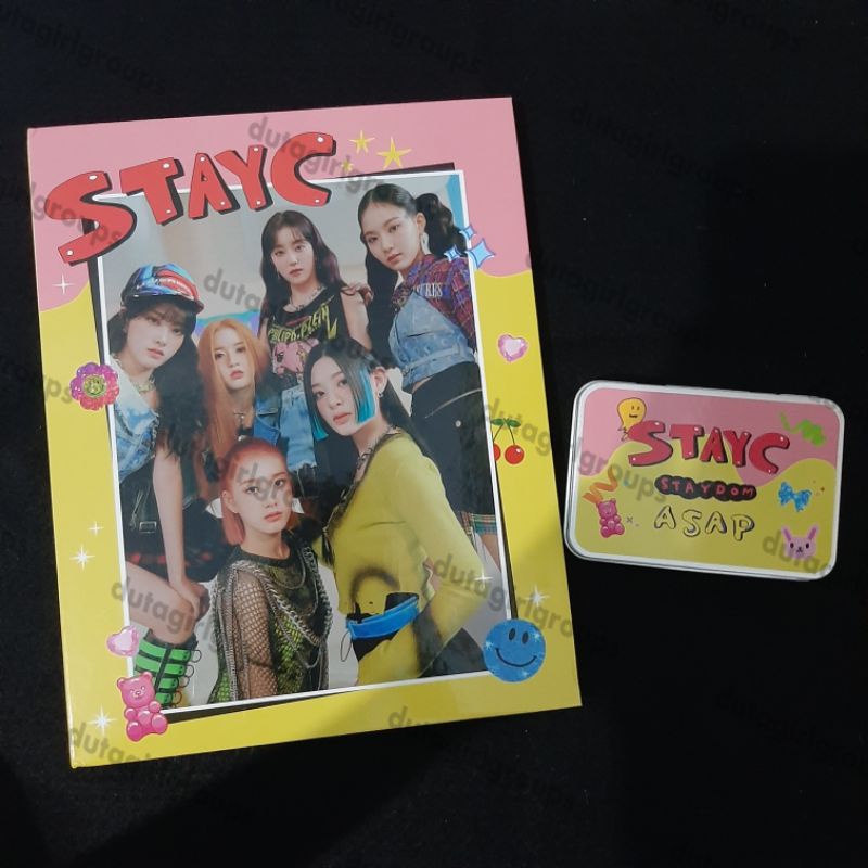 stayc pc photocard photocards so bad staydom asap merch merchandise merchandises tin case binder
