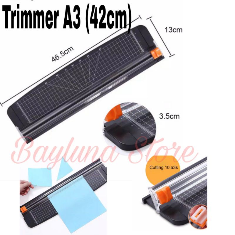 Pemotong Kertas Max 42cm Paper Cutter Trimmer A2 vertical Trimmer A4 A3 F4 horizontal Cutting Stiker Foto Paper