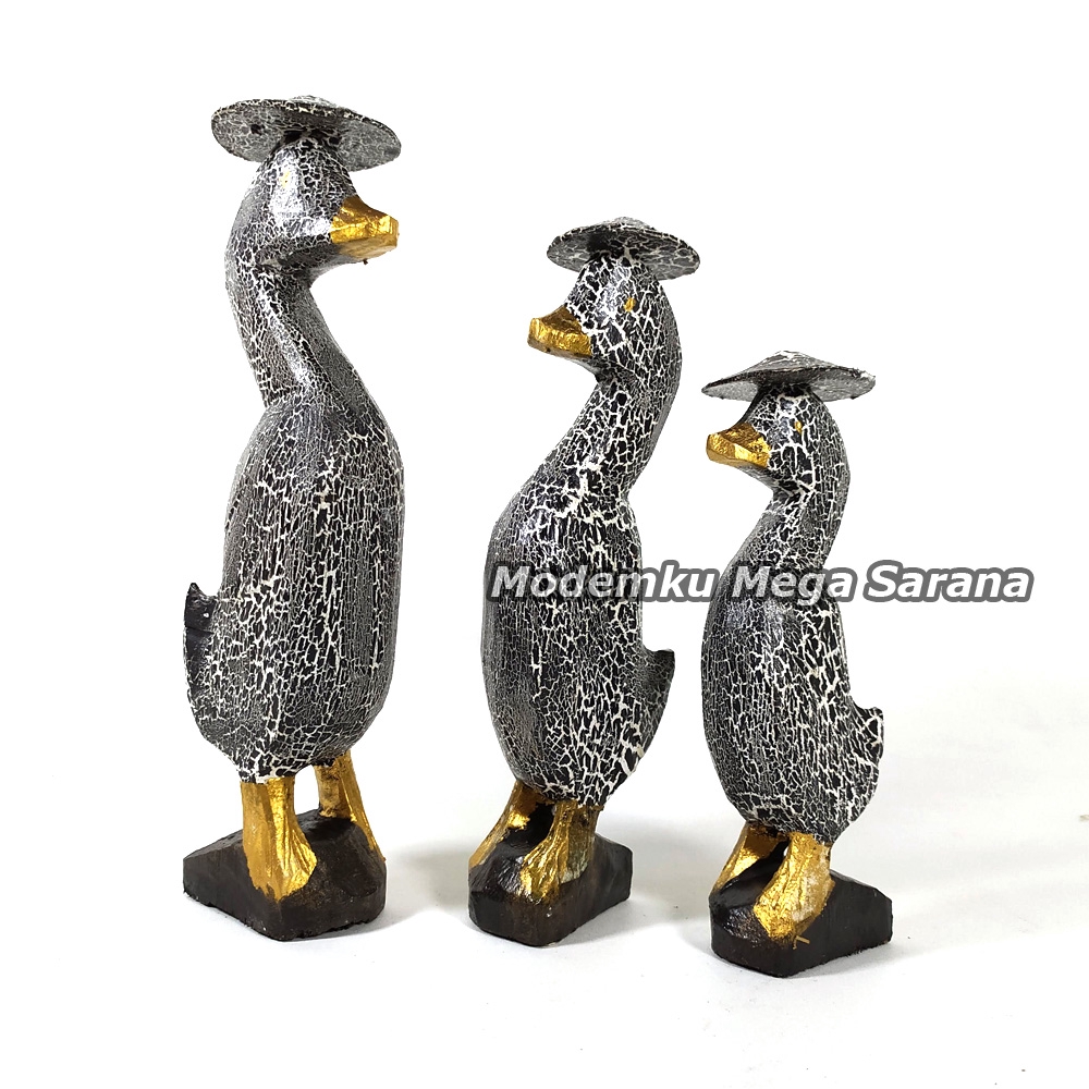 [3pcs] Pajangan Bebek Painting Color Caping Khas Jogja