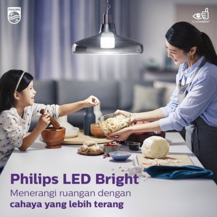 Philips Lampu LED Bright 17 W Kuning 3000K E27 Bohlam LED 17 Watt WWL