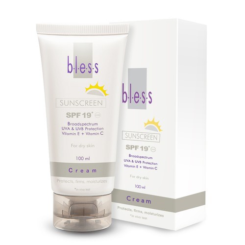 Bless Sunscreen Cream SPF 19 For Dry Skin 100 ml