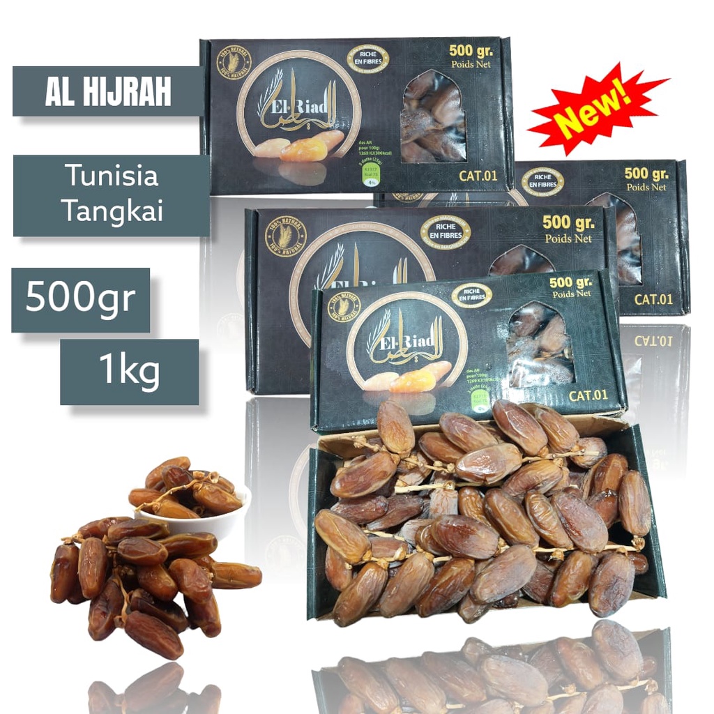 KURMA TUNISIA TANGKAI 1KG KEMASAN PLASTIK TEBAL