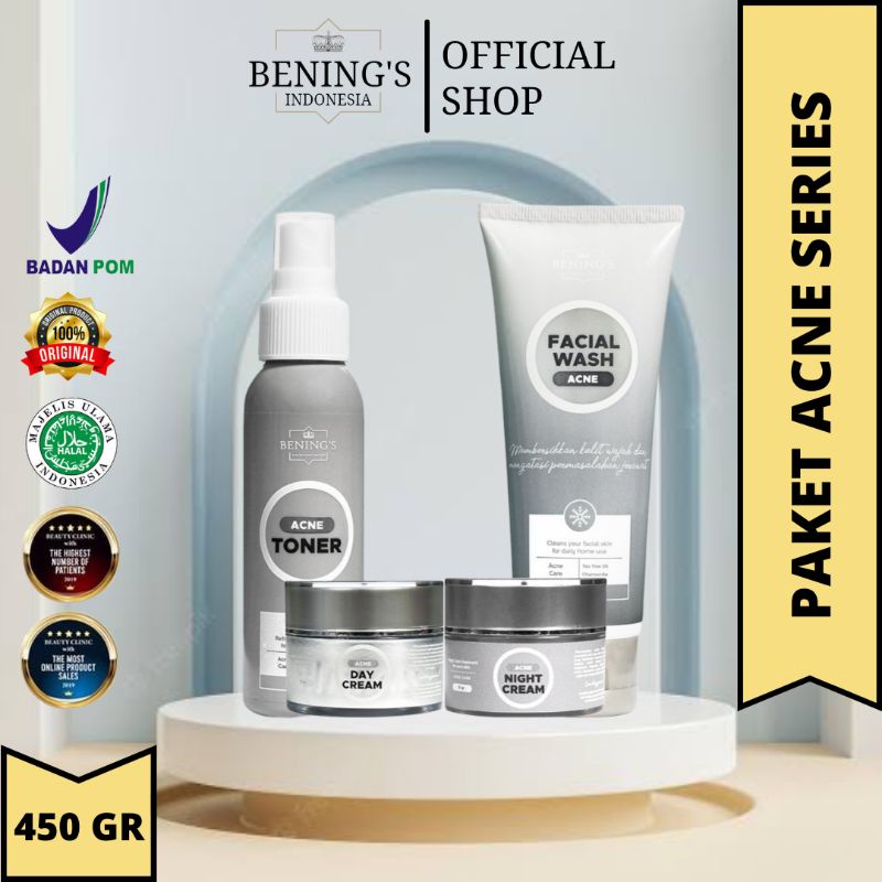 BENING'S SKINCARE DR OKY PRATAMA PAKET ACNE/BENING SKINCARE/BENINGS CLINIC/BENINGS SKINCARE