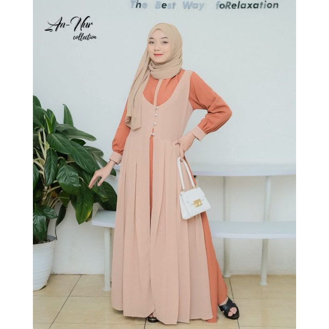 AMIRA DRESS BY AN NUR/DRESS AN NUR/DRESS WANITA/FASHION MUSLIMAH